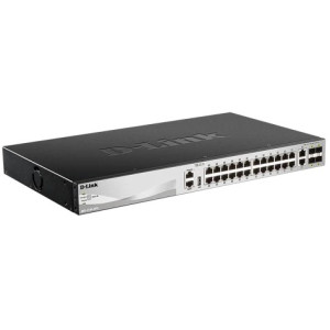 D-Link DGS-3130-30TS 30-Port Gigabit Lite L3 Managed Switch, 24x 10/100/1000BASE-T, 2x 10GBASE-T and 4x 10G SFP+